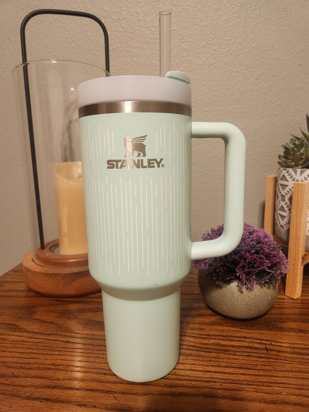 Stanley Mint Green Insulated Travel Mug with Handle
